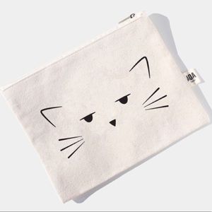Cat Canvas Makeup Bag